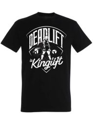 koszulka z martwym ciągiem trójbój siłowy king lift-t-shirt z martwym ciągiem-t-shirt z trójbojem siłowym-martwy ciąg to królewski ciąg-martwy ciąg-motywacja do martwego ciągu