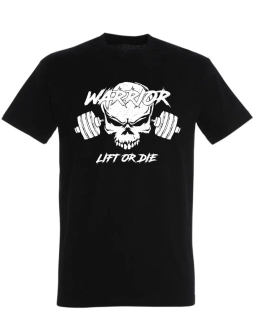 camiseta de musculação de guerreiro - camiseta de equipamento de guerreiro - camiseta levante ou morra - camiseta de fitness - camiseta de levantamento de peso