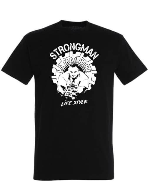 tshirt strongman the machine alexandre hulin - den starkaste mannen i Frankrike - tshirt världens starkaste man