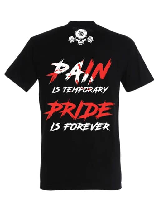 tshirt bolečina v klopi je začasna ponos je večen - majica za stiskanje s klopi - majica za bodybuilding - majica za bodybuilding - oprema za powerlifting warrior