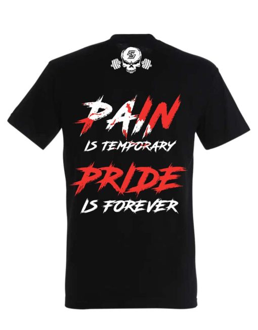 camiseta de powerlifting - a dor é temporária, o orgulho é para sempre - camiseta de powerlifting - camiseta de powerlifting hardcore - camiseta de levantamento terra com banco de agachamento