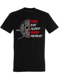 T-Shirt Fuck Eat Sleep Roids Repeat - T-Shirt Steroid - T-Shirt Steroide Powerlifting Strongman