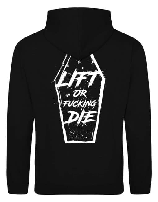 sweat capuche motivation powerlifting lift or die - lift or fucking die - sweat motivation musculation - sweat hardcore - sweat capuche noir homme - warrior gear - sweat motivation powerlifting