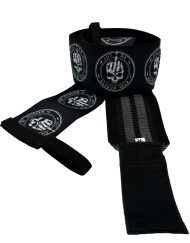 Protecții pentru încheietura mâinii Pro SkullFucker de 50 cm - benzi de prindere pentru încheietura mâinii, culturism, powerlifting , strongman