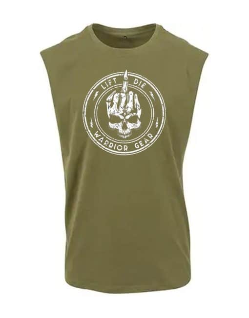 t-shirt sleeveless bodybuilding hardcore - skull - tête de mort - fucker - fuck - warrior gear