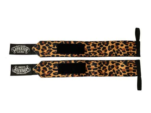 лента за китка с леопардов животински принт - дамска лента за китка - дамски фитнес протектор за китка