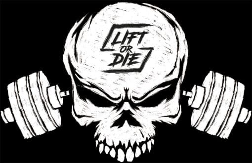 koszulka do kulturystyki „lift or die rage”.