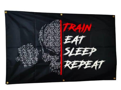 décoration train eat sleep repeat - drapeau gym flag train eat sleep repeat - drapeau décoration homegym