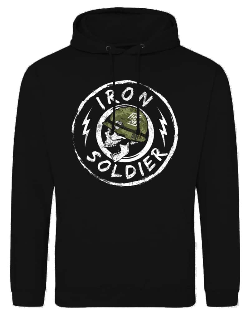 vojaški bodybuilding pulover - železni vojak fitnes pulover - hardcore powerlifting pulover