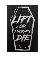 sticker powerlifting hardcore - autocollant lift or fucking die - fitness motivation