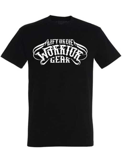 тениска с фитнес калиграфия Metal Warrior Gear - тениска за хардкор пауърлифтинг