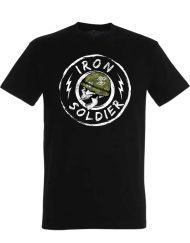 тениска за бодибилдинг с череп на железен войник - пауърлифтинг - фитнес - мотивационна тениска за бодибилдинг - тениска с череп - тениска за хардкор бодибилдинг