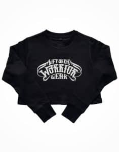 suéter negro de fitness para mujer - top corto de culturismo negro