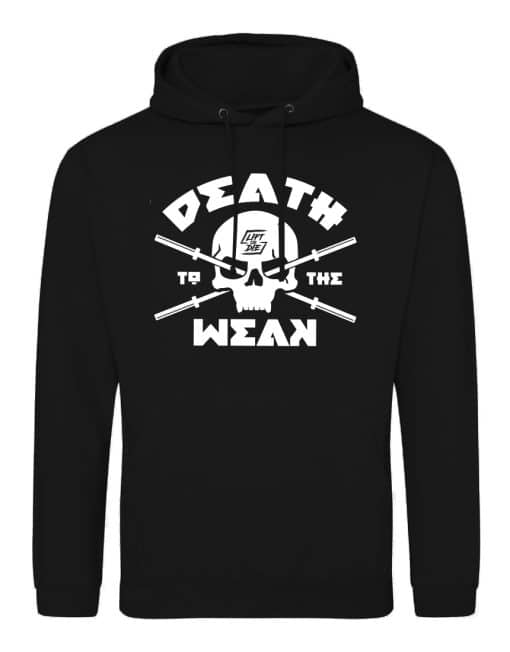 skull bodybuilding sweatshirt - styrkelyft sweatshirt death to the weak - hardcore bodybuilding sweatshirt - hardcore strongman sweatshirt