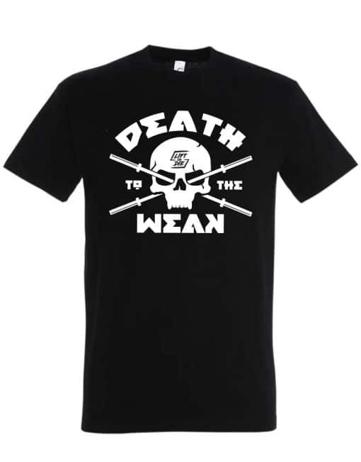 death to the weak t-shirt - fitness tshirt - styrkeløft tshirt - bodybuilding tshirt - strongman tshirt