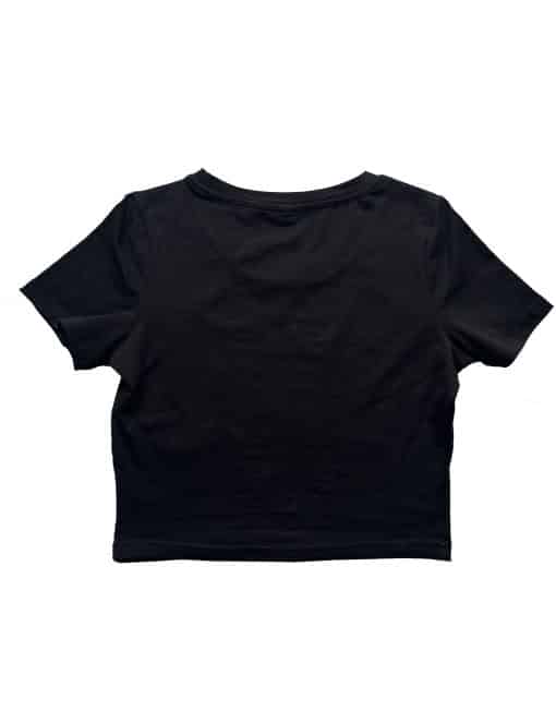 zwart bodybuilding crop top dames t-shirt - warrior gear fitness crop top t-shirt voor dames