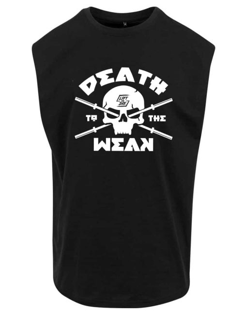 tshirt sans manche musculation tete de mort - T-shirt sleeveless musculation - bodybuilding - powerlifting - strongman - sleeveless skull - t-shirt warrior gear - warrior powerlifting gear