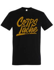 Černé volné body kulturistika zlaté tričko - vtipné fitness tričko