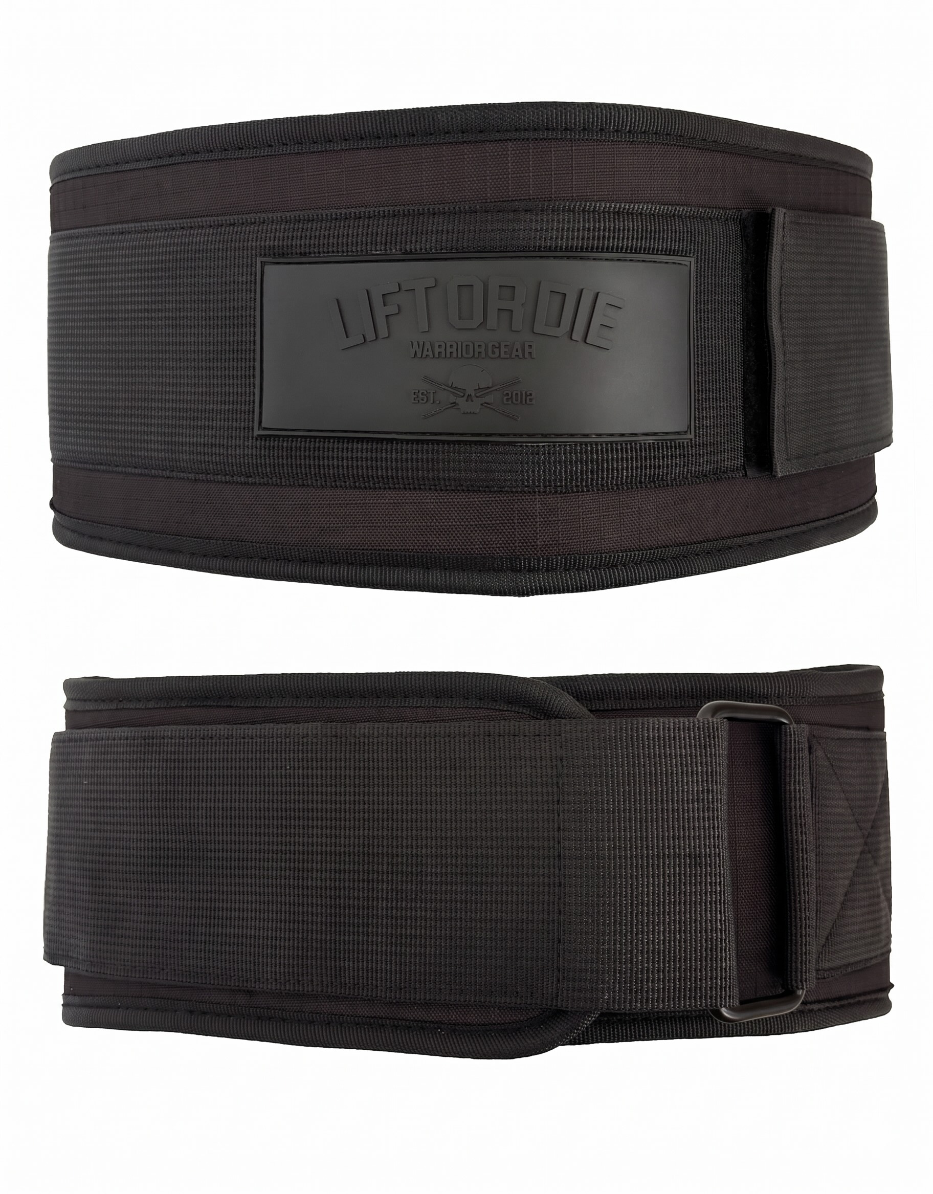 ceinture nylon warrior gear full black halterophilie hyrox musculation