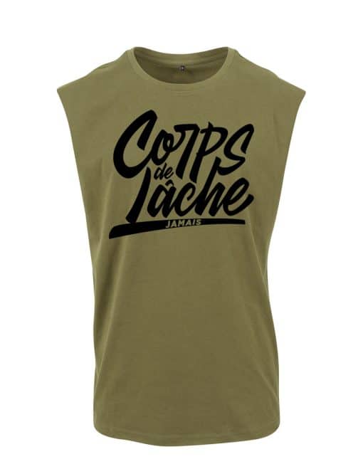 green sleeveless tshirt loose body - bodybuilding - fitness -bodybuilding