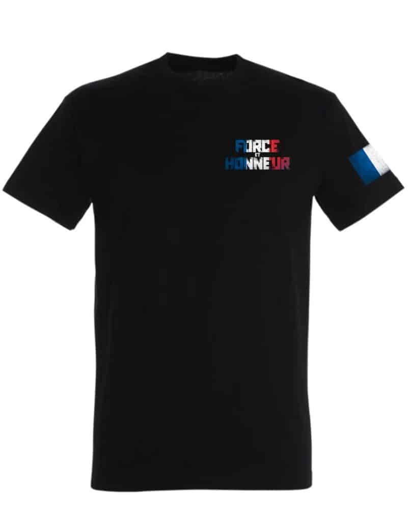 Ranska t-paita - voima &amp; kunnia t-paita - voima ja kunnia t-paita - kehonrakennus t-paita - voimanosto t-paita - voimamies t-paita - sininen valkoinen punainen t-paita - Warrior Gear t-paita - t-paita Ranskan lipun hiha - Ranskan lipun t-paita hihassa - isänmaallinen t-paita - Ranskan t-paita - motivoiva t-paita