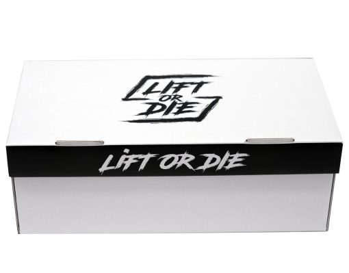 powerliftingový box na topánky na drep - lift or die - powerliftingové topánky