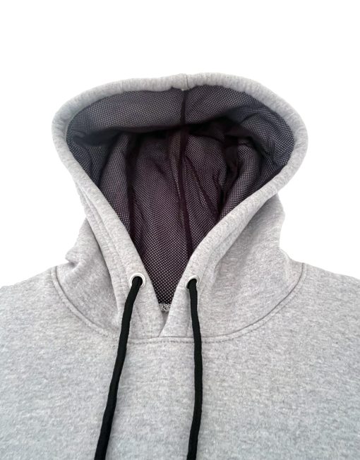 grå sports-hættetrøje - warrior gear sweatshirt - bodybuilding sweatshirt - broderet sweatshirt