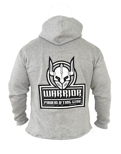 sweatshirt med hætte kriger-powerlifting gear - kriger gear - grå sports sweatshirt