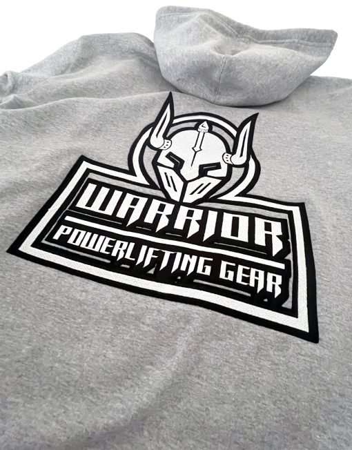embroidered gray sports sweatshirt - warrior powerlifting gear - bodybuilding sweatshirt - strongman - bodybuilding