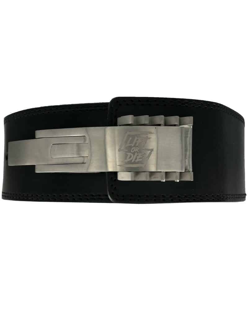 Leather strength belt with adjustable unbreakable lever 13 mm - squat belt - deadlift belt - strongman belt - powerlifting belt