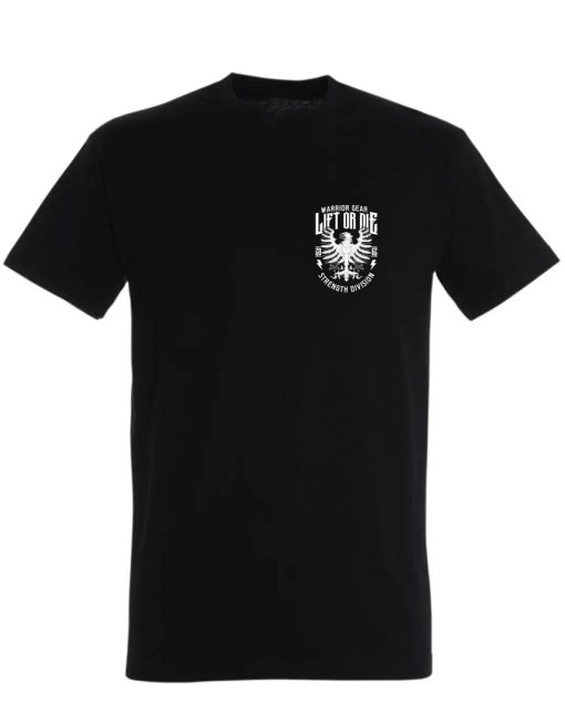 Eagle Strength Division Warrior Gear T-Shirt – Powerlifting T-Shirt – Bodybuilding T-Shirt – Strongman T-Shirt – Bodybuilding T-Shirt – Eagle Lift or Die T-Shirt