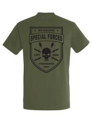 grøn strongman t-shirt specialstyrker - militær bodybuilding t-shirt - kriger gear