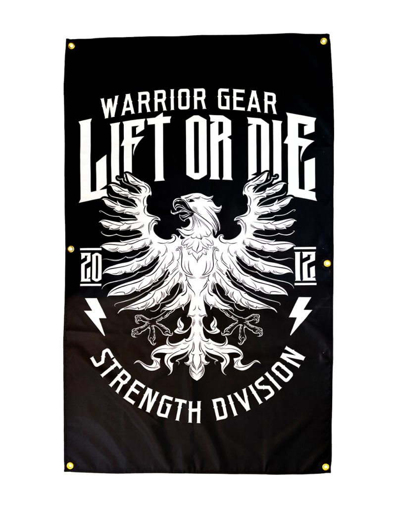 Dekoracja siłowni - plakat na siłownię - dekoracja sypialni bodybuilding - flaga kulturystyki - flaga powerlifting - dekoracja powerlifting - dekoracja siłowni Strength Division