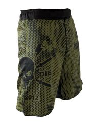 Powerlifting-Shorts „Lift or Die“ – Bodybuilding-Shorts für Militärmänner – Militär-Camouflage-Shorts – Fight Short Fitness – Muskel-Shorts