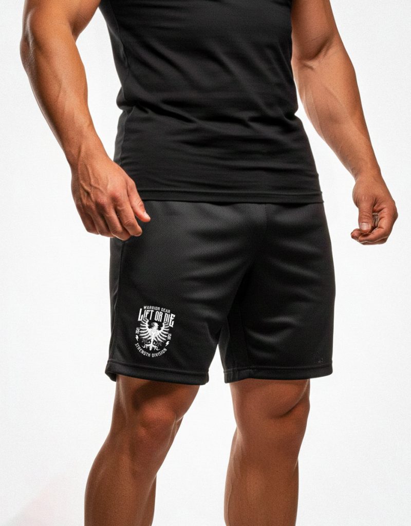 short musculation noir strength division warrior gear - short powerlifting - short strongman - short bodybuilding