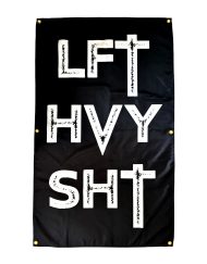 drapeau motivation musculation lft hvy sht - bannière murale - poster - homegym - chambre - musculation - powerlifting - strongman - fitness - décoration - warrior gear - warrior powerlifting gear
