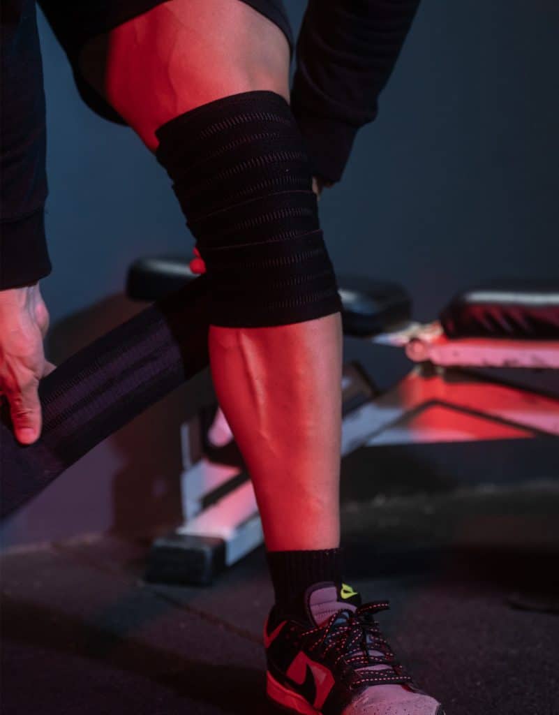 weight training knee wraps - warrior gear