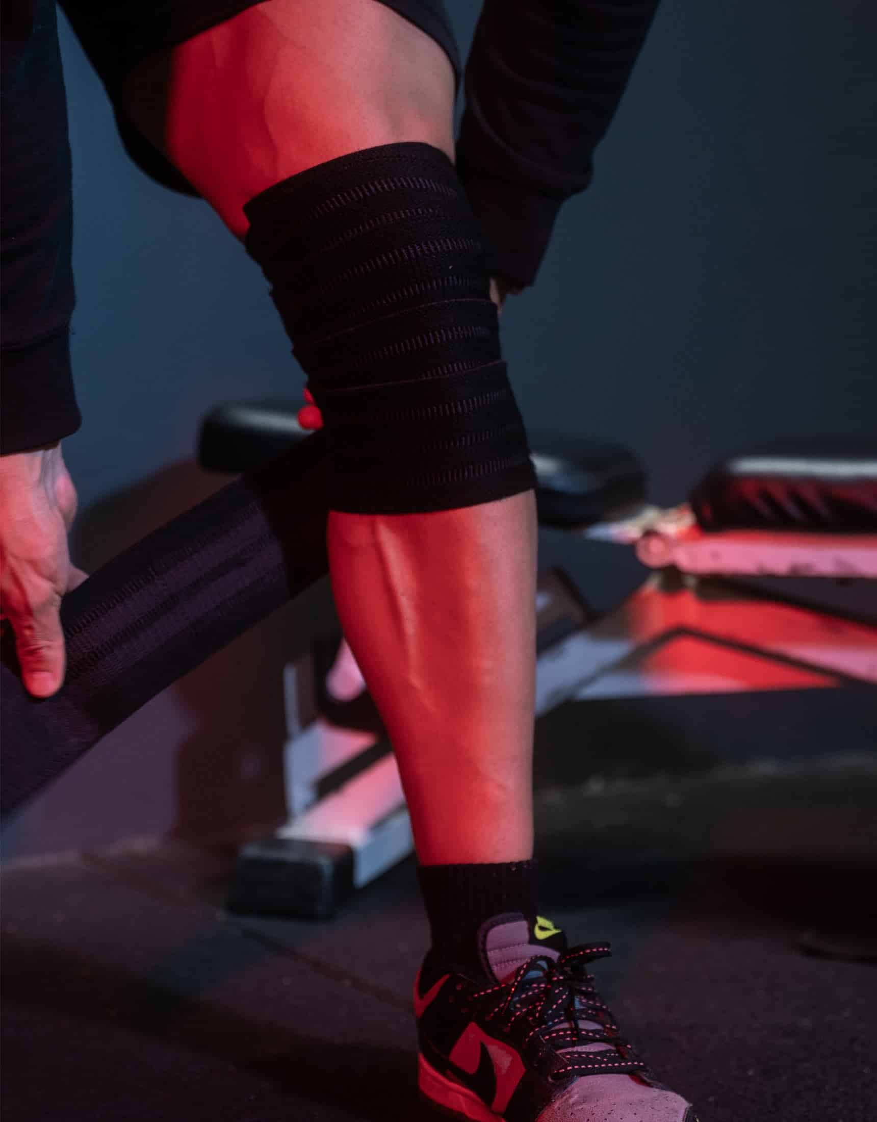 weight training knee wraps - warrior gear