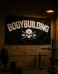 drapeau bodybuilding - bannière murale bodybuilding - poster bodybuilding - décoration homegym bodybuilding - poster chambre bodybuilding - motivation musculation - warrior gear - warrior powerlifting gear - drapeau bodybuilding motivation poster