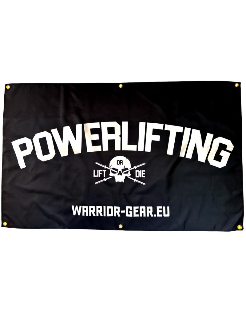 bandiera powerlifting - striscione da parete powerlifting - poster powerlifting - decorazione palestra powerlifting - poster sala powerlifting - motivazione bodybuilding - warrior gear - warrior powerlifting gear