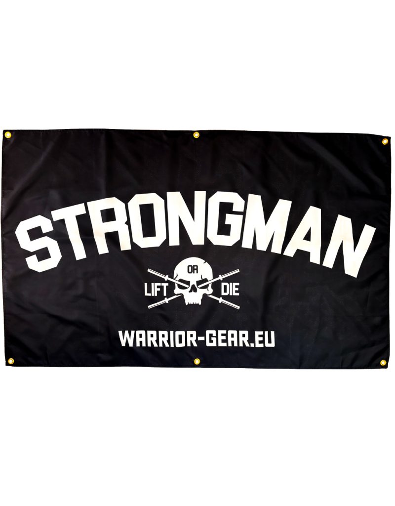 drapeau strongman - bannière murale strongman - poster strongman - décoration homegym strongman - poster chambre strongman - motivation musculation - warrior gear - warrior powerlifting gear - drapeau strongman motivation warrior gear flag fitness motivation