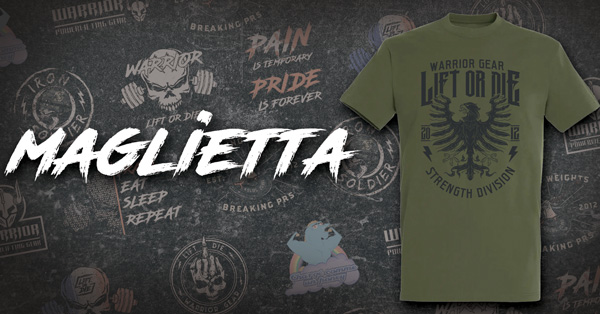 maglietta warrior gear italia - powerlifting - strongman - bodybuilding - strengthshop
