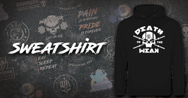 sweatshirt warrior gear - powerlifting - strongman - bodybuilding - strengthshop