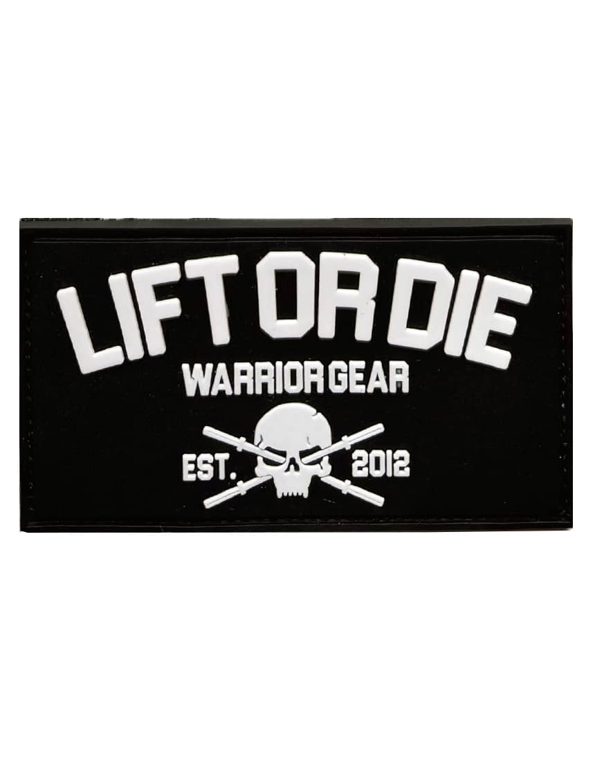 Patch Velcro Patch Lift or Die Warrior Gear - borsa sportiva con toppa in velcro - gilet zavorrato con toppa in velcro