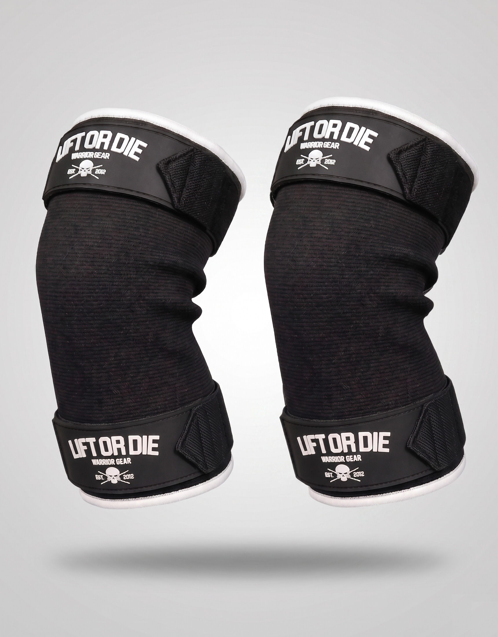 Ginocchiere da sollevamento pesi a doppio strato (2 strati) con cinghie in velcro regolabili - powerlifting bodybuilding, strongman