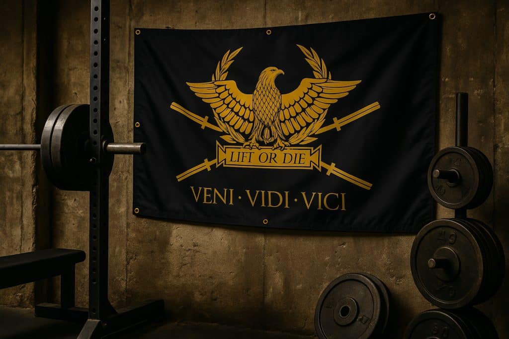 bodybuilding motivation flag veni vidi vici