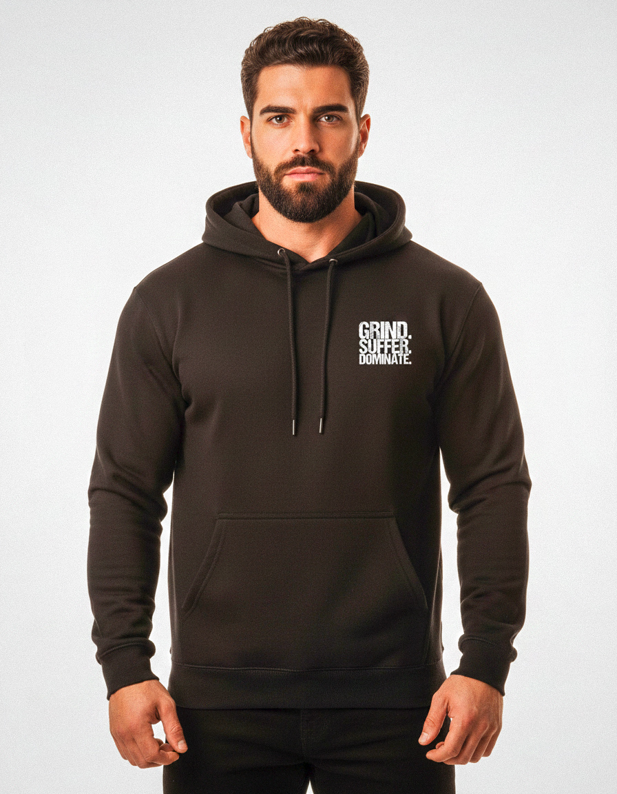 Felpa motivazionale da bodybuilding - felpa powerlifting - felpa strongman - grind suffer dominate