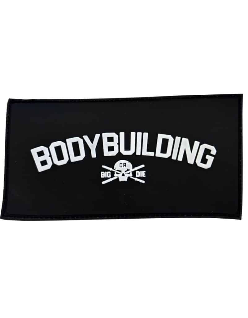  Bodybuilding Warrior Gear PVC-Aufnäher mit Totenkopf-Logo und der Aufschrift Big or Die.
