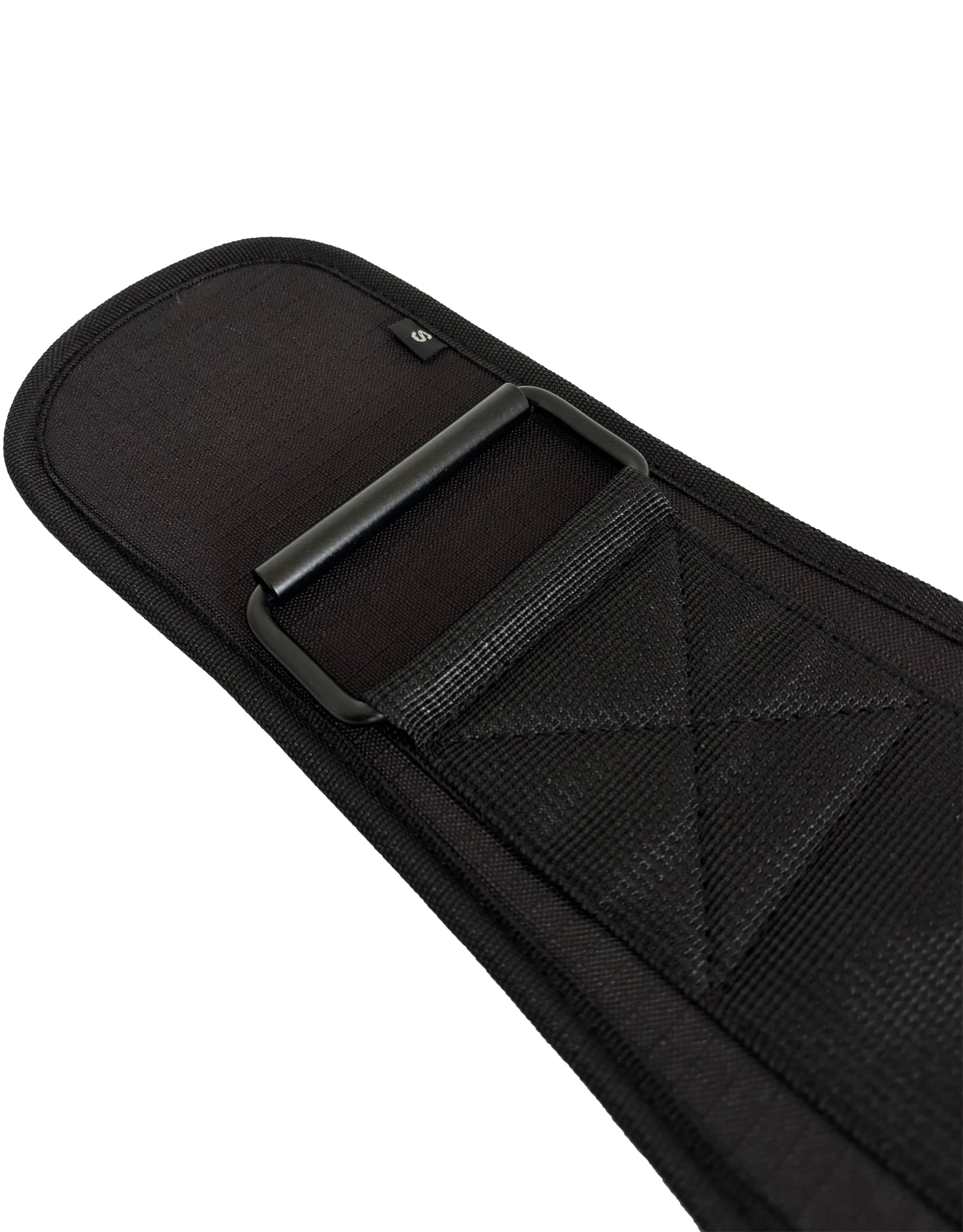 ceinture musculation noir nylon warrior gear pour hyrox, musculation, crosslifting