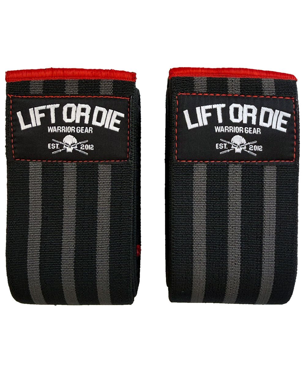 knee wraps 3 meters extra stiff white gorilla lift or die - warrior gear bandes de genoux 3 mètres